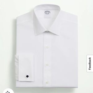 Brooks Brothers Regent Dress Shirt Men's 15 1/2 - 32 Solid White Supima Non Iron